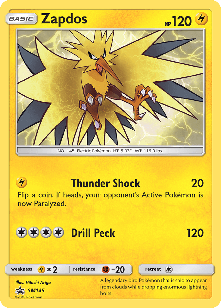 Zapdos SM145 — Sole e Luna Promo (Italian Pokémon TCG card)