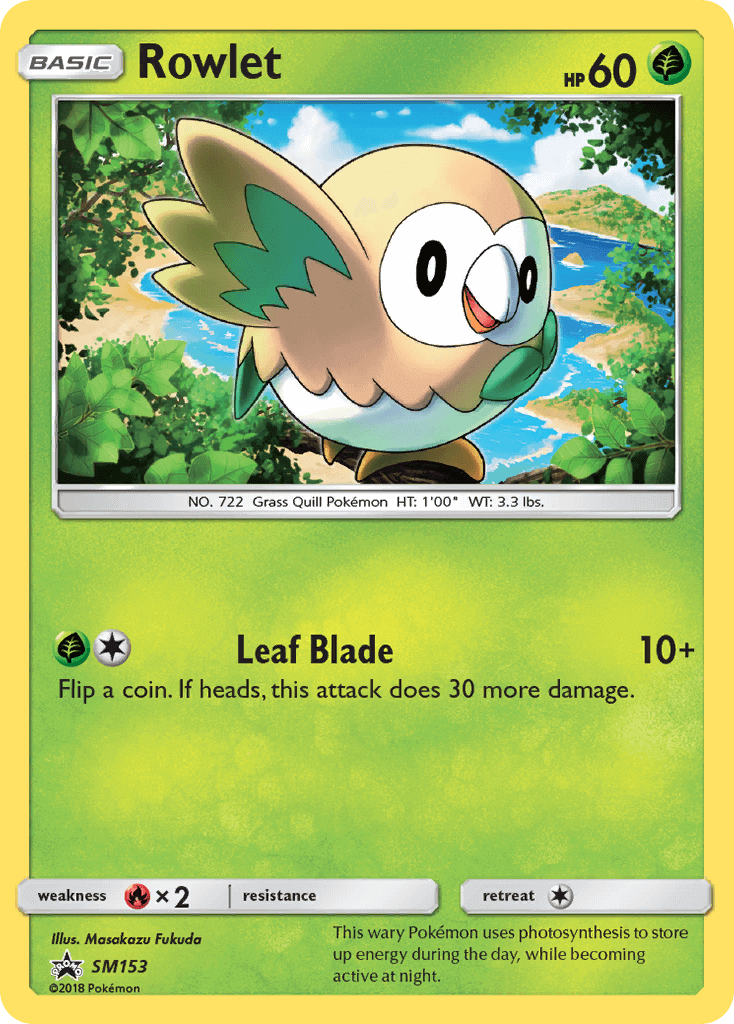 Rowlet SM153 — Sole e Luna Promo (Italian Pokémon TCG card)