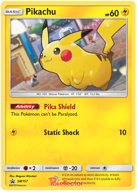 Pikachu SM157 — Sole e Luna Promo (Italian Pokémon TCG card)
