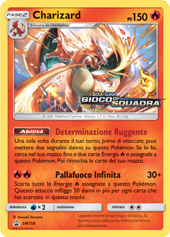 Charizard SM158 — Sole e Luna Promo (Italian Pokémon TCG card)