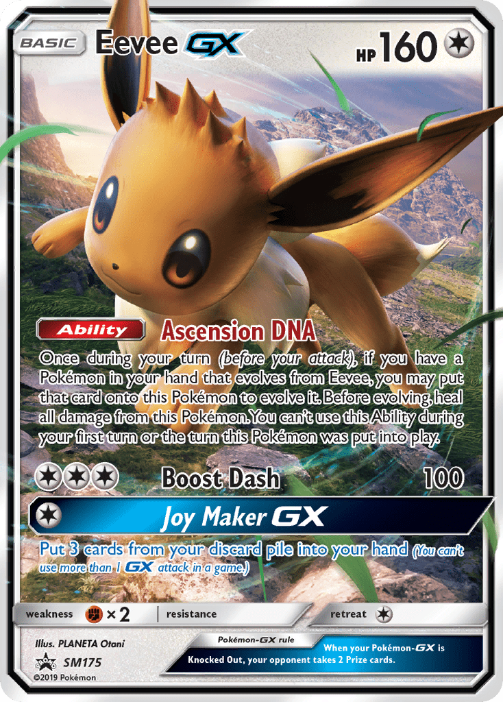 Eevee GX SM174 — Sole e Luna Promo (Italian Pokémon TCG card)