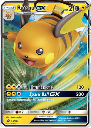Raichu GX SM213 — Sun & Moon Promos (Italian Pokémon TCG card)
