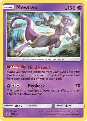 Mewtwo SM214 — Sole e Luna Promo (Italian Pokémon TCG card)