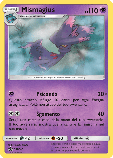 Mismagius SM222 — Sole e Luna Promo (Italian Pokémon TCG card)