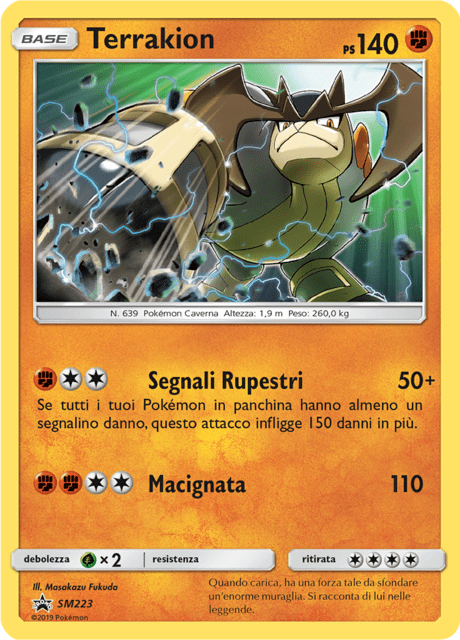 Terrakion SM223 — Sole e Luna Promo (Italian Pokémon TCG card)