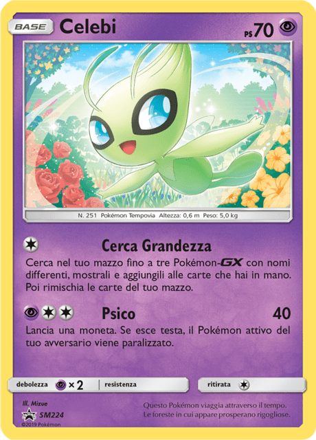 Celebi SM224 — Sole e Luna Promo (Italian Pokémon TCG card)