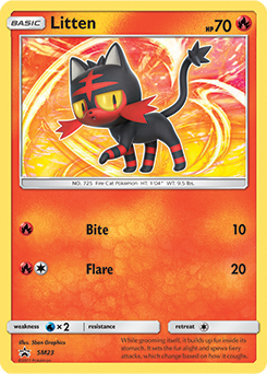 Litten SM23 — Sole e Luna Promo (Italian Pokémon TCG card)
