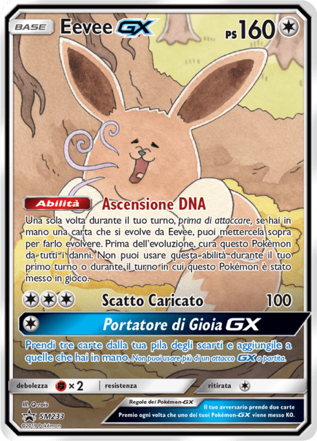 Eevee GX SM233 — Sole e Luna Promo (Italian Pokémon TCG card)