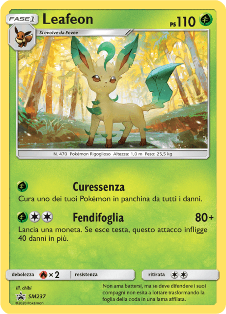 Leafeon SM237 — Sole e Luna Promo (Italian Pokémon TCG card)