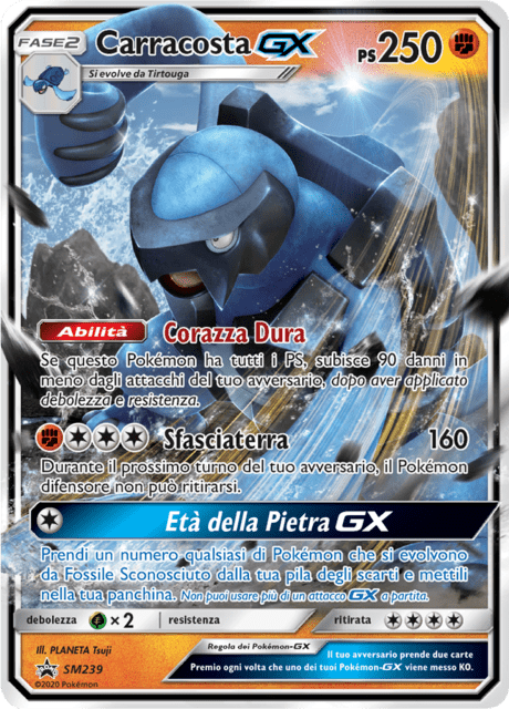 Carracosta GX SM239 — Sole e Luna Promo (Italian Pokémon TCG card)