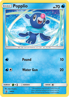Popplio SM24 — Sole e Luna Promo (Italian Pokémon TCG card)