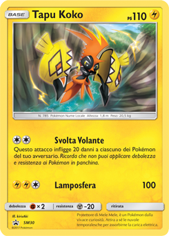 Tapu Koko SM30 — Sole e Luna Promo (Italian Pokémon TCG card)