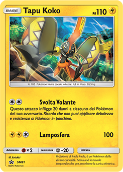 Tapu Koko SM31 — Sole e Luna Promo (Italian Pokémon TCG card)