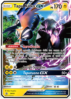 Tapu Koko GX SM50 — Sole e Luna Promo (Italian Pokémon TCG card)