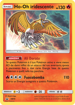 Ho-Oh iridescente SM70 — Sole e Luna Promo (Italian Pokémon TCG card)