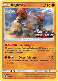Regirock SM74 — Sole e Luna Promo (Italian Pokémon TCG card)