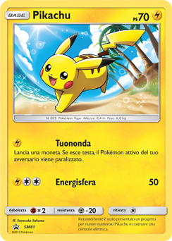 Pikachu SM81 — Sole e Luna Promo (Italian Pokémon TCG card)