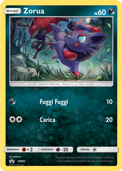 Zorua SM83 — Sole e Luna Promo (Italian Pokémon TCG card)