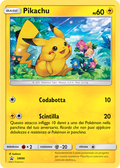 Pikachu SM86 — Sole e Luna Promo (Italian Pokémon TCG card)