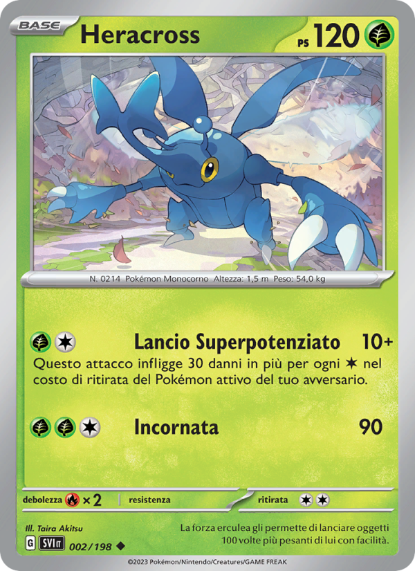 Heracross 002/258 — Scarlatto e Violetto (Italian Pokémon TCG card)