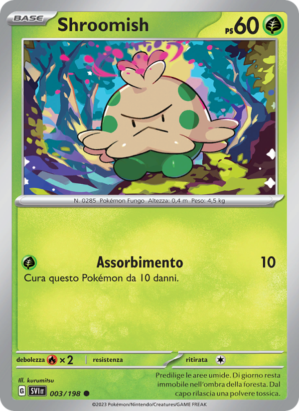 Shroomish 003/258 — Scarlatto e Violetto (Italian Pokémon TCG card)