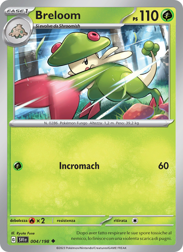 Breloom 004/258 — Scarlatto e Violetto (Italian Pokémon TCG card)