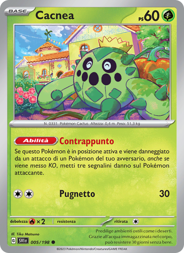 Cacnea 005/258 — Scarlatto e Violetto (Italian Pokémon TCG card)