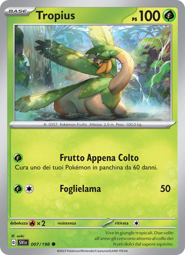 Tropius 007/258 — Scarlatto e Violetto (Italian Pokémon TCG card)