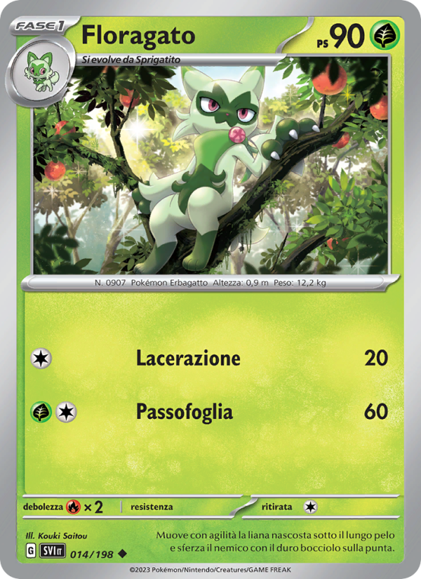 Floragato 014/258 — Scarlatto e Violetto (Italian Pokémon TCG card)