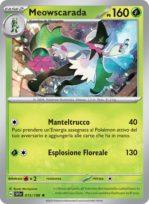 Meowscarada 015/258 — Scarlatto e Violetto (Italian Pokémon TCG card)