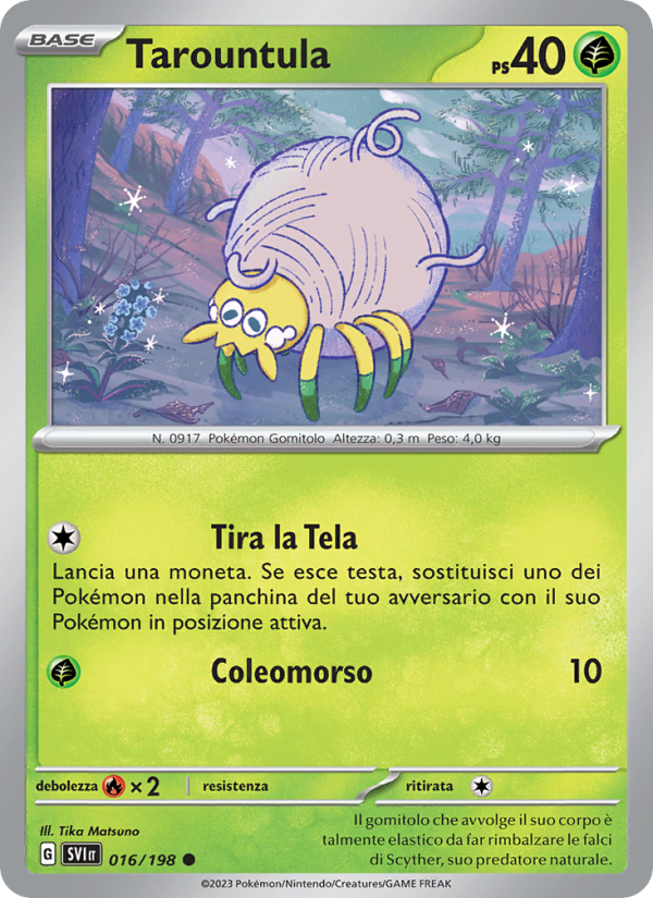 Tarountula 016/258 — Scarlatto e Violetto (Italian Pokémon TCG card)