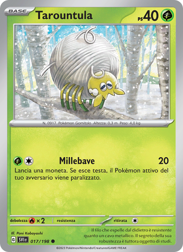 Tarountula 017/258 — Scarlatto e Violetto (Italian Pokémon TCG card)