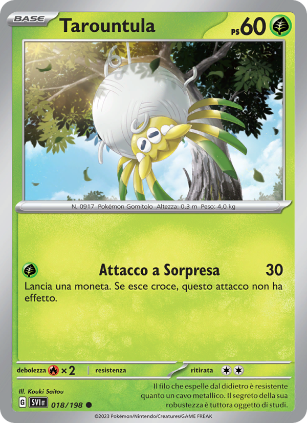 Tarountula 018/258 — Scarlatto e Violetto (Italian Pokémon TCG card)