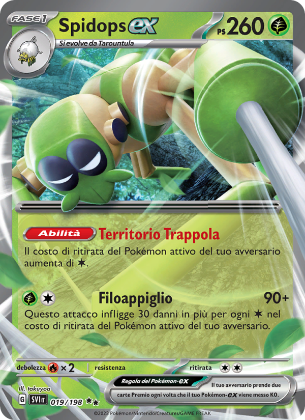 Spidops-ex 019/258 — Scarlatto e Violetto (Italian Pokémon TCG card)