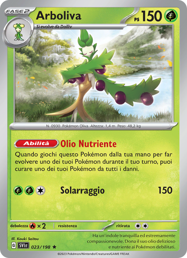 Arboliva 023/258 — Scarlatto e Violetto (Italian Pokémon TCG card)