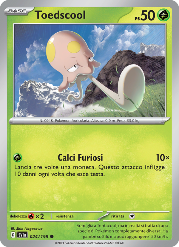 Toedscool 024/258 — Scarlatto e Violetto (Italian Pokémon TCG card)