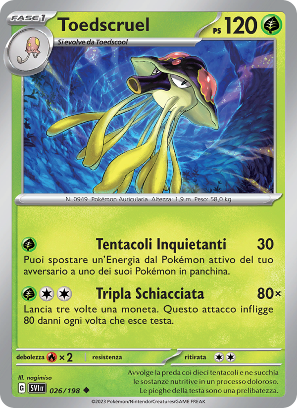 Toedscruel 026/258 — Scarlatto e Violetto (Italian Pokémon TCG card)