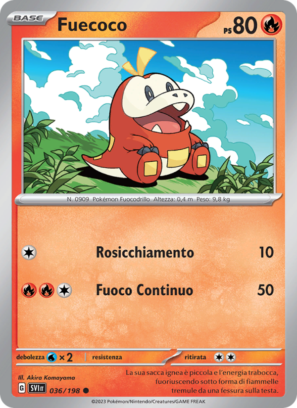 Fuecoco 036/258 — Scarlatto e Violetto (Italian Pokémon TCG card)