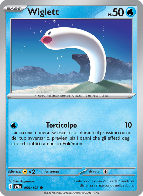 Wiglett 055/258 — Scarlatto e Violetto (Italian Pokémon TCG card)