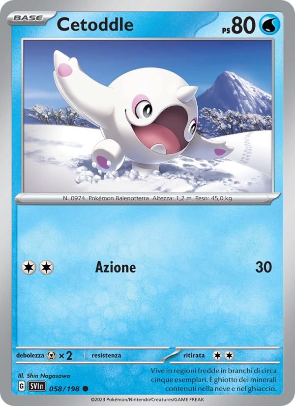 Cetoddle 058/258 — Scarlet & Violet (Italian Pokémon TCG card)