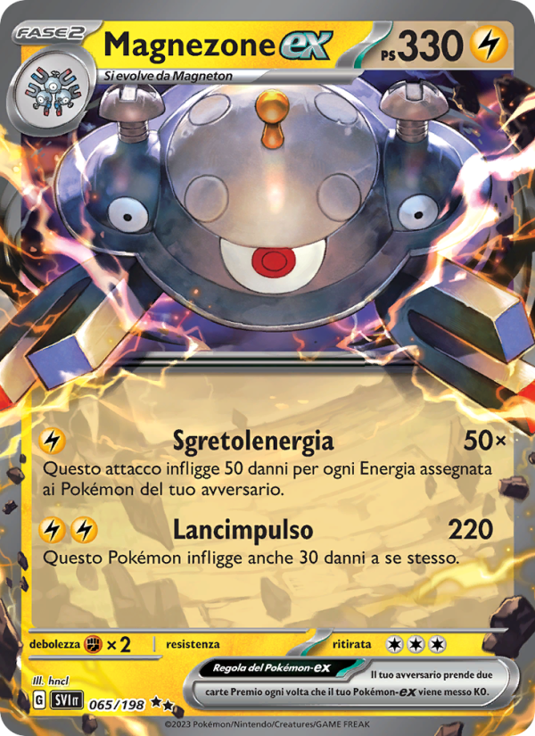 Magnezone-ex 065/258 — Scarlatto e Violetto (Italian Pokémon TCG card)