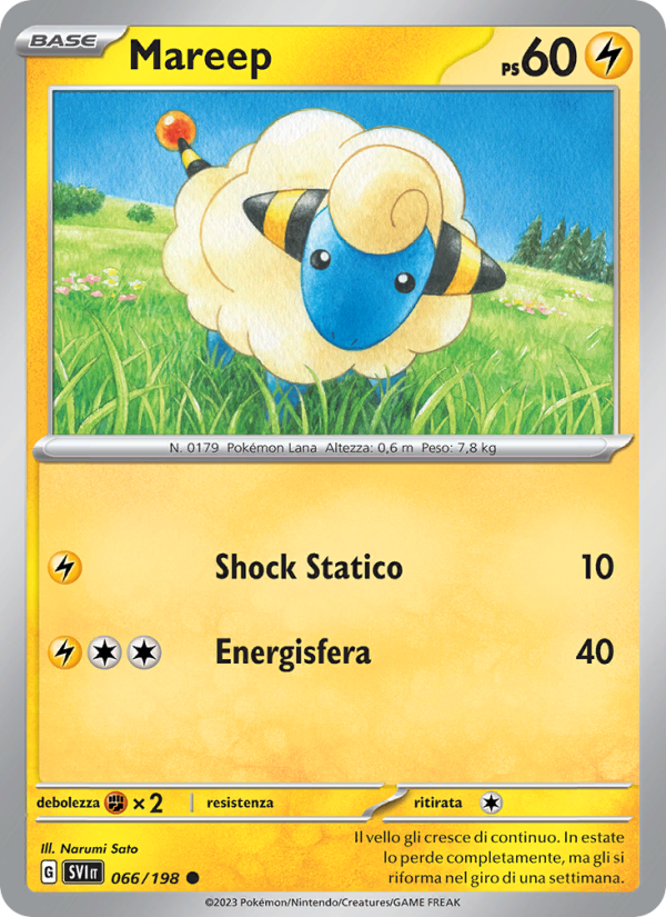Mareep 066/258 — Scarlatto e Violetto (Italian Pokémon TCG card)