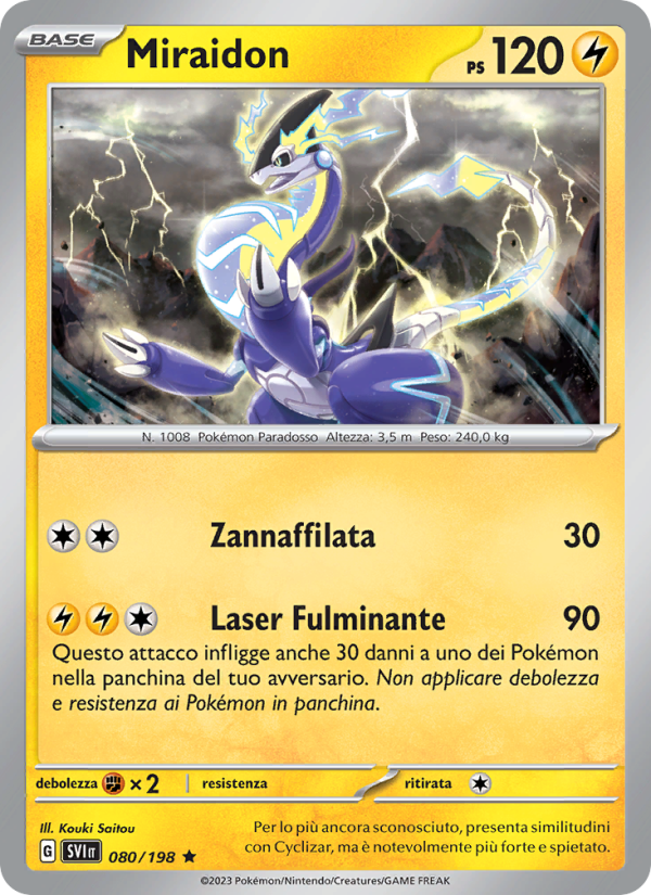 Miraidon 080/258 — Scarlatto e Violetto (Italian Pokémon TCG card)