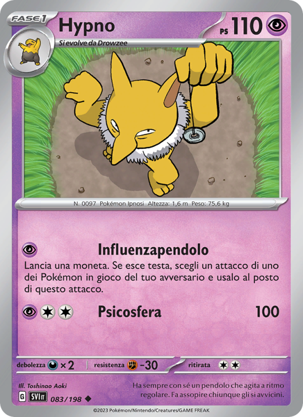 Hypno 083/258 — Scarlatto e Violetto (Italian Pokémon TCG card)