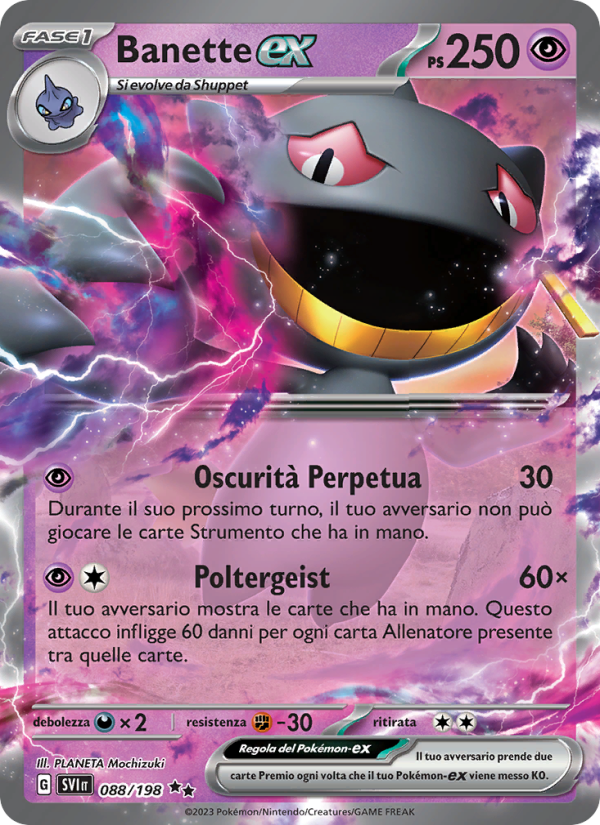 Banette-ex 088/258 — Scarlatto e Violetto (Italian Pokémon TCG card)