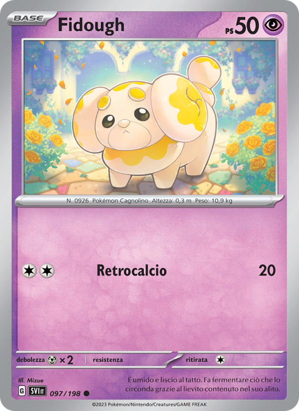 Fidough 097/258 — Scarlatto e Violetto (Italian Pokémon TCG card)