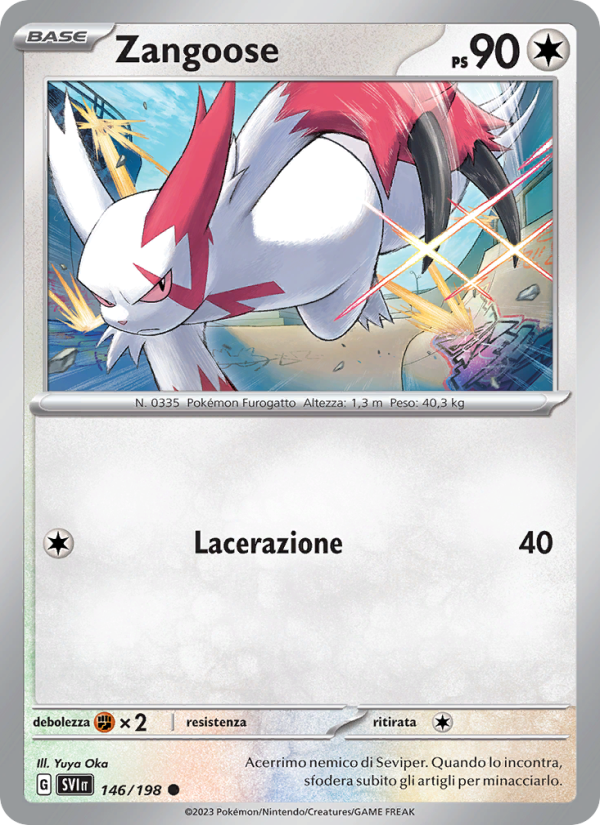 Zangoose 146/258 — Scarlet & Violet (Italian Pokémon TCG card)