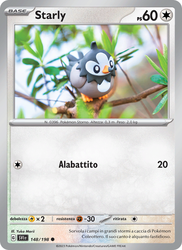 Starly 148/258 — Scarlatto e Violetto (Italian Pokémon TCG card)