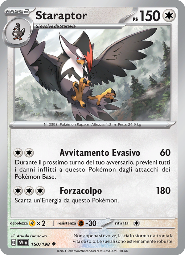 Staraptor 150/258 — Scarlatto e Violetto (Italian Pokémon TCG card)