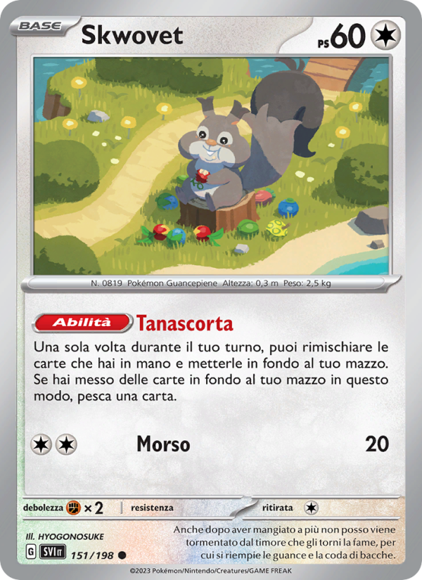 Skwovet 151/258 — Scarlatto e Violetto (Italian Pokémon TCG card)